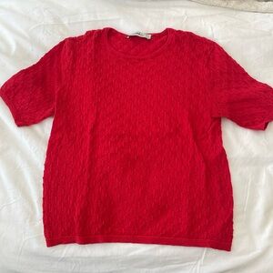 [Zara] red knit shirt